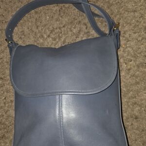 Coach Whitney #4115 Blue Leather Shoulder Bag